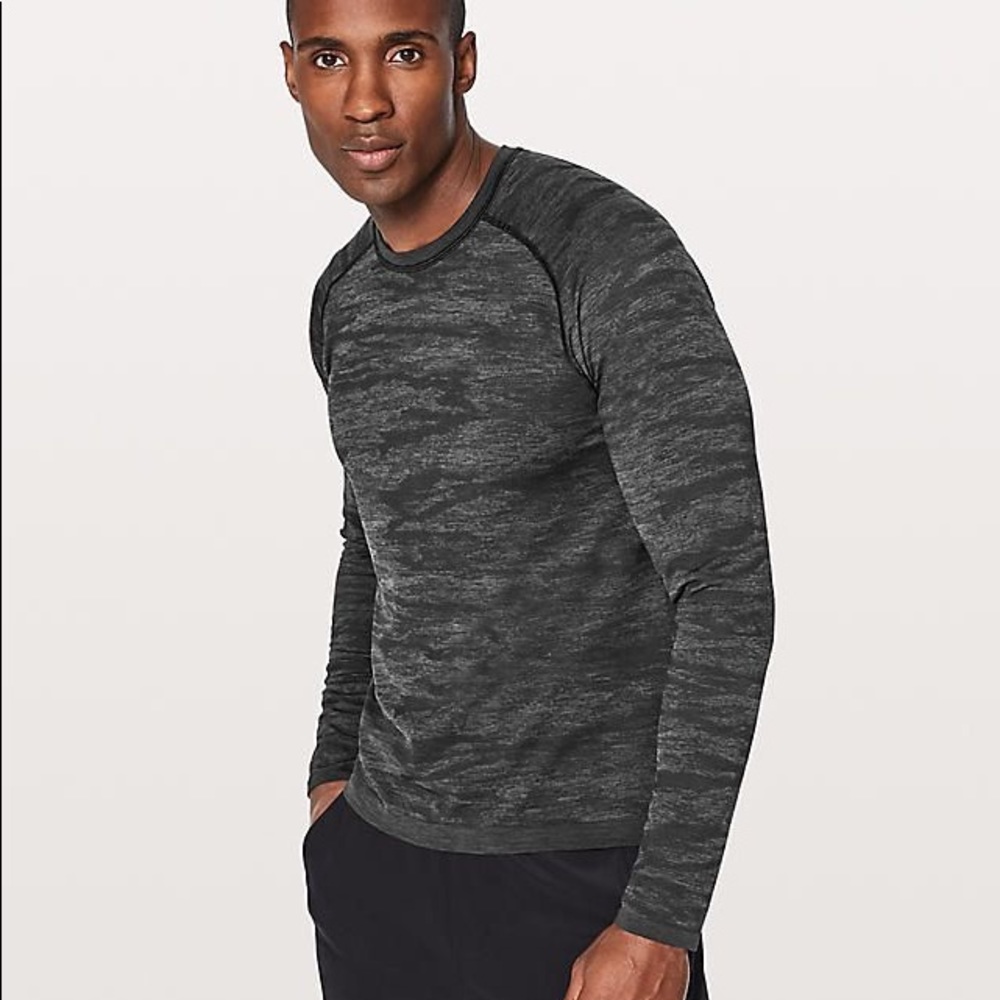 Men's Black Camouflage Long Sleeve Shirt